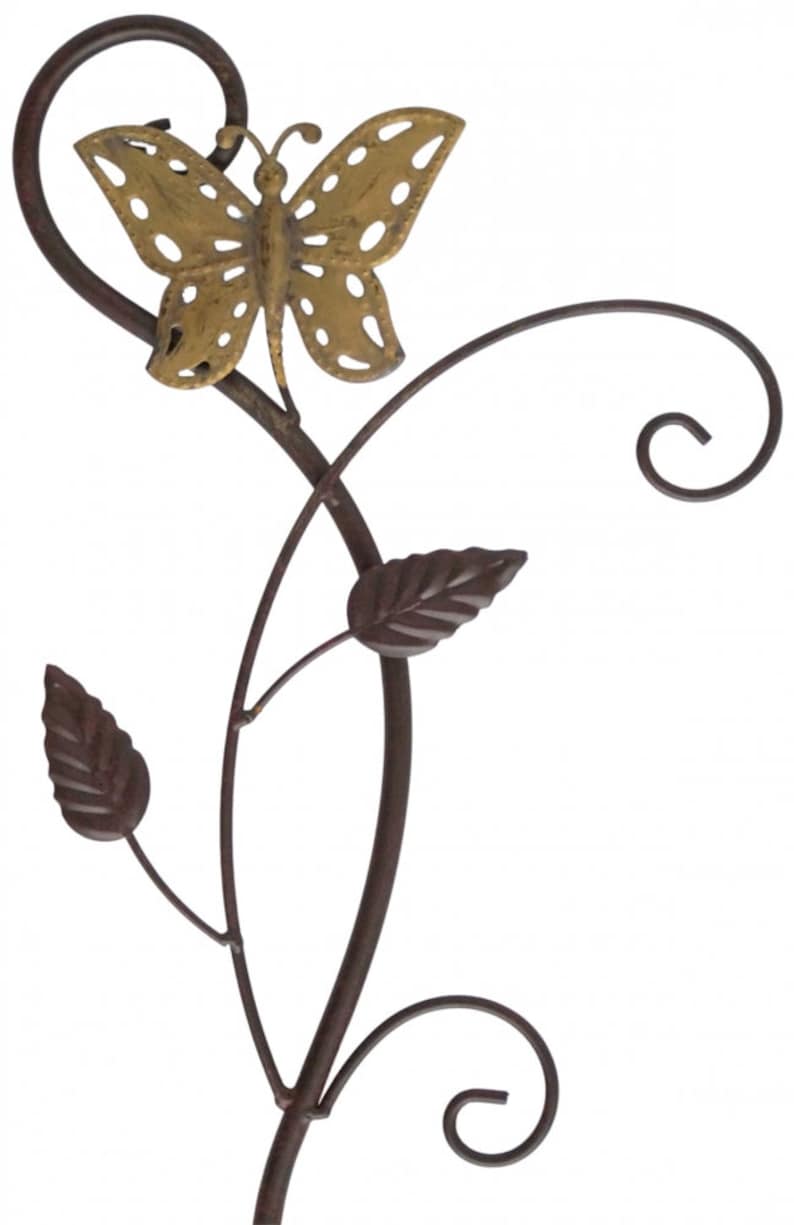 Pluviomètre décoratif en métal avec cylindre en verre gradué, pour jardin, fleurs et pelouse