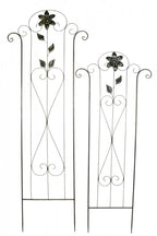 Treillis Barcelone Petit 120x50 cm Métal Noir-Brun pour Plantes Grimpantes