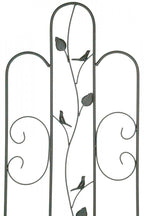 Treillis Métal Noir Droit Milan pour Plantes Grimpantes, Jardin, Terrasse, 118 cm
