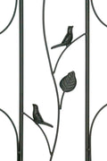 Treillis Métal Noir Droit Milan pour Plantes Grimpantes, Jardin, Terrasse, 118 cm