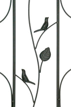 Treillis Métal Noir Droit Milan pour Plantes Grimpantes, Jardin, Terrasse, 118 cm