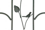 Treillis Métal Noir Droit Milan pour Plantes Grimpantes, Jardin, Terrasse, 118 cm