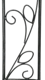 Treillis métallique 148 cm Noir et Argent pour Plantes Grimpantes