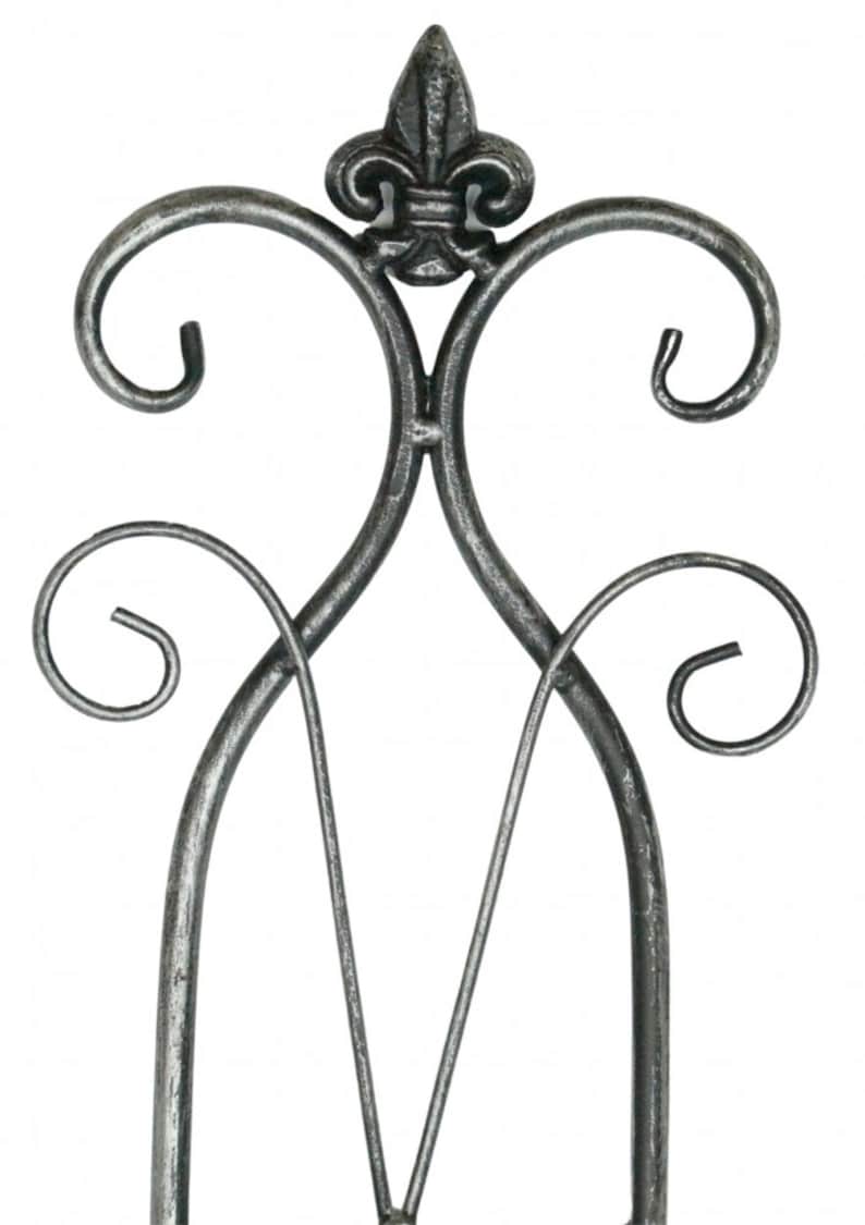 Treillis métallique 148 cm Noir et Argent pour Plantes Grimpantes
