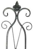Treillis métallique 148 cm Noir et Argent pour Plantes Grimpantes
