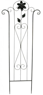 Treillis Barcelone Petit 120x50 cm Métal Noir-Brun pour Plantes Grimpantes