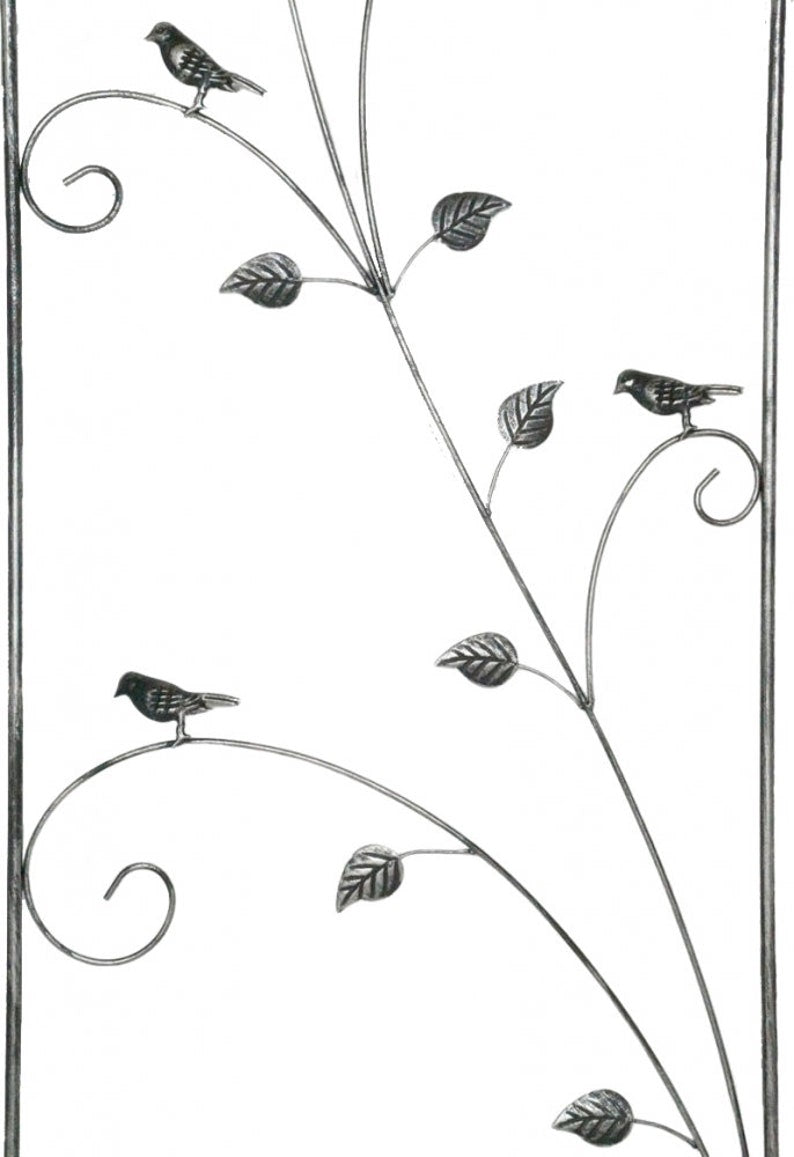 Treillis métallique Noir et Argent 150 cm pour Jardin