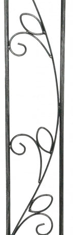 Treillis métallique 148 cm Noir et Argent pour Plantes Grimpantes