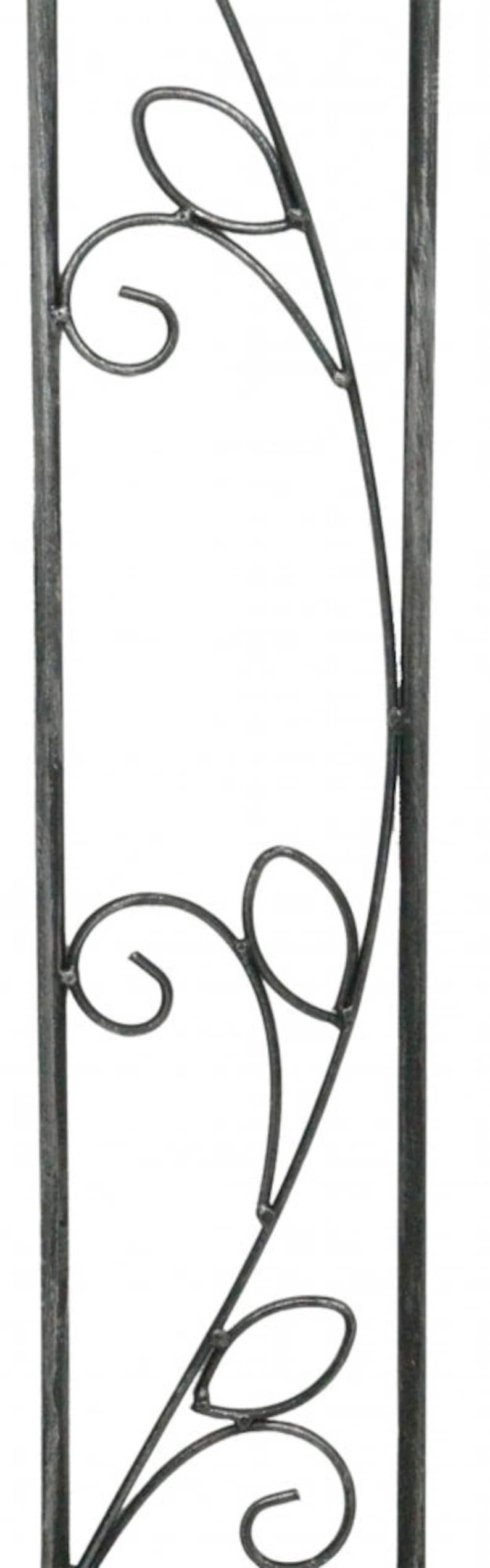 Treillis métallique 148 cm Noir et Argent pour Plantes Grimpantes