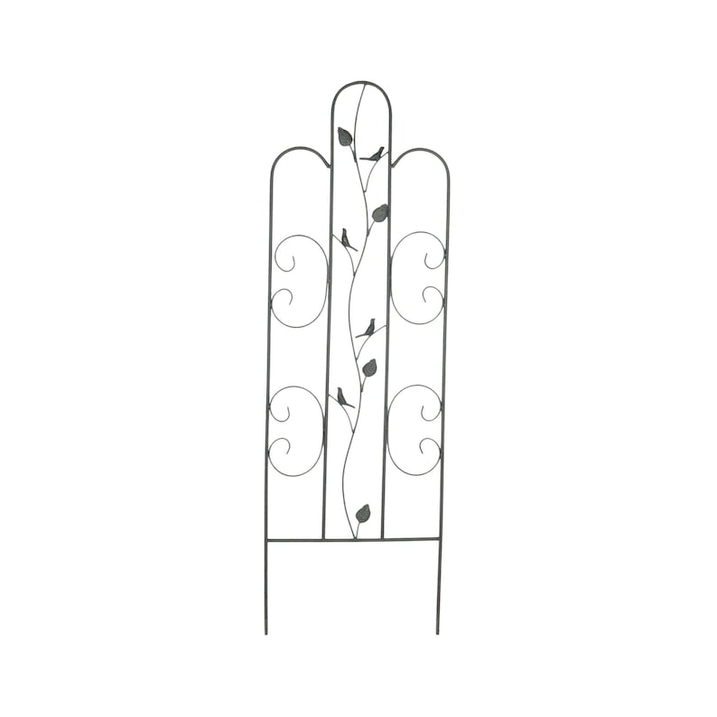 Treillis Métal Noir Droit Milan pour Plantes Grimpantes, Jardin, Terrasse, 118 cm