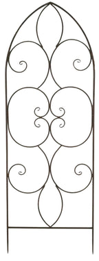 Treillis Sevilla 140x50 cm Métal Marron pour plantes grimpantes