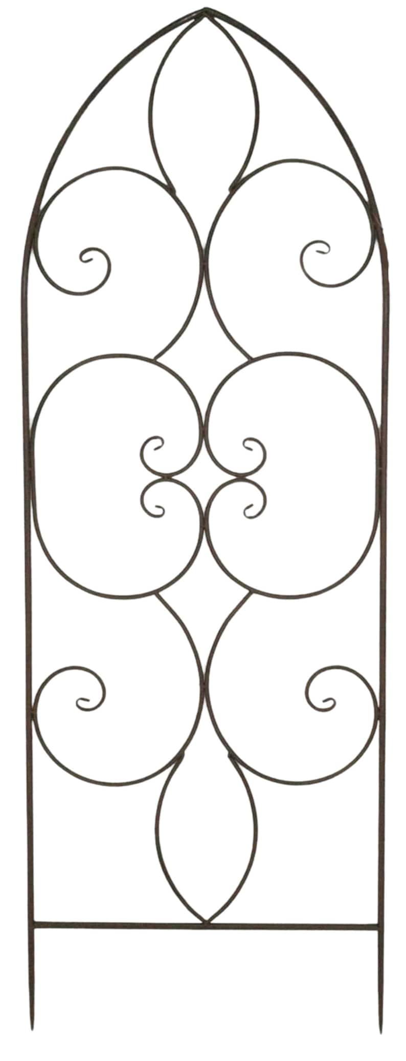 Treillis Sevilla 140x50 cm Métal Marron pour plantes grimpantes