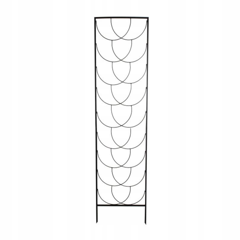 Support de plante en métal pour plantes grimpantes, obélisque de jardin, acier avec revêtement en poudre noir, 200 cm de hauteur