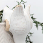 Suspension de pot de jardin en céramique blanc en forme de canard pour décoration extérieure