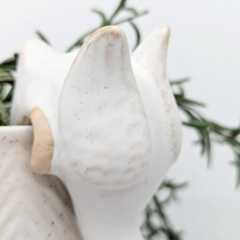 Suspension de pot de jardin en céramique blanc en forme de canard pour décoration extérieure