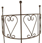Treillis Métal Rouille en Forme de Coeur pour Plantes Grimpantes, Jardin, Balcon (72 cm)