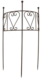 Treillis Métal Rouille en Forme de Coeur pour Plantes Grimpantes, Jardin, Balcon (72 cm)