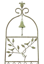 Treillis Florence avec Arche et Cloche – Métal Thermo-laqué Vert Antique pour Jardin, Terrasse et Mur – 38 x 120 cm