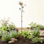 Pluviomètre décoratif en métal avec cylindre en verre gradué, pour jardin, fleurs et pelouse