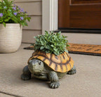 Jardinière Tortue en Résine pour Plantes Succulentes, Décoration de Jardin Extérieur