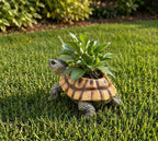 Jardinière Tortue en Résine pour Plantes Succulentes, Décoration de Jardin Extérieur
