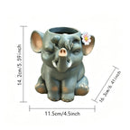 Jardinière en résine éléphant pour plantes succulentes, fines herbes et petites plantes, décoration d'intérieur et d'extérieur