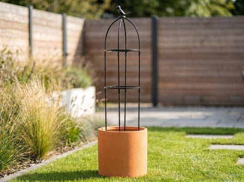 Cage de support en treillis pour plantes grimpantes, intérieur/extérieur, plastique et fibre de verre, 1 pièce