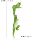 Figurines de grenouilles suspendues en résine pour jardin extérieur, lot de 2 décorations d'arbre fantaisistes