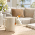 Ensemble de 3 figurines de canard blanc pour pot de fleurs suspendu, chapeau de paille, noeud papillon, résine pour décoration de jardin et maison