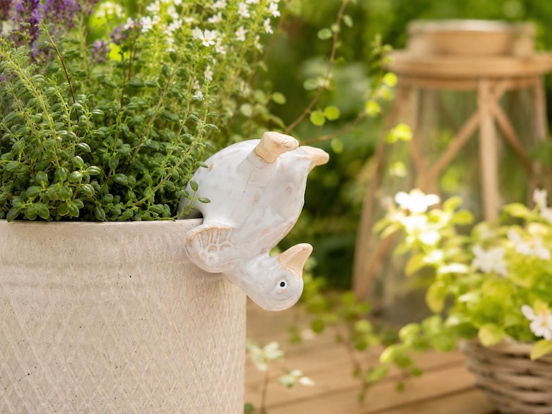 Support pour pot de fleurs en forme de canard en équilibre sur la tête, décoration de jardin