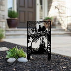 Piquet de jardin en métal château de fées magique, décoration de paysage extérieur, 25-70 cm
