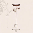 Piquet de jardin en métal pour bain d'oiseaux vintage, mangeoire extérieure rustique