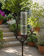 Pluviomètre décoratif à piquer en métal pour jardin, outil de mesure des précipitations extérieur, bronze