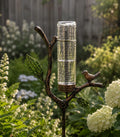 Pluviomètre décoratif à piquer en métal pour jardin, outil de mesure des précipitations extérieur, bronze