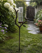 Pluviomètre décoratif à piquer en métal pour jardin, outil de mesure des précipitations extérieur, bronze