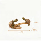 Figurine de tortue en résine à bascule pour jardin, décoration fantaisiste pour pot de fleurs, ornement féerique miniature