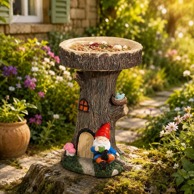 Mangeoire à oiseaux décorative en résine, modèle animal pour jardin, 23 styles disponibles
