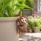Figurine de paresseux en résine pour jardinière, ornement de pot de fleurs d'extérieur