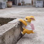 Figurine de jardin en résine Écureuil ou Lapin pour Pot de Fleurs, Décor Extérieur, Fait à la Main