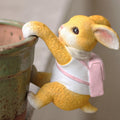 Figurine de jardin en résine Écureuil ou Lapin pour Pot de Fleurs, Décor Extérieur, Fait à la Main