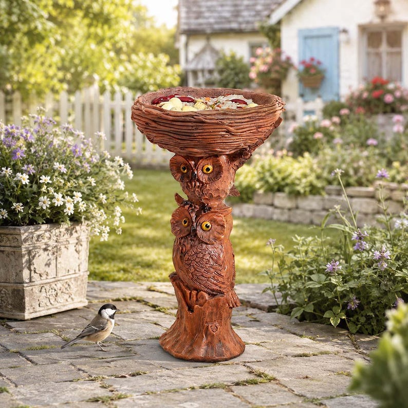Mangeoire à oiseaux décorative en résine, modèle animal pour jardin, 23 styles disponibles