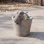 Éléphant en résine pour pot de fleurs, ornement de jardin, décoration de plante