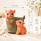 Pot de fleurs en résine en forme de cochon pour plantes succulentes, décoration de jardin, bureau, balcon