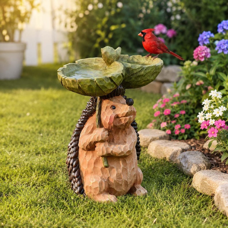 Mangeoire à oiseaux décorative en résine, modèle animal pour jardin, 23 styles disponibles