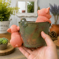 Pot de fleurs en résine en forme de cochon pour plantes succulentes, décoration de jardin, bureau, balcon
