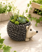 Pot de fleurs hérisson en résine pour plantes succulentes, décoration de jardin et intérieur, 9x9x10 cm