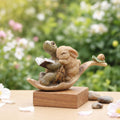 Figurine en résine tortue lisant un livre et lapin endormi, statue de jardin pour clôture, terrasse ou cour, cadeau de pendaison de crémaillère